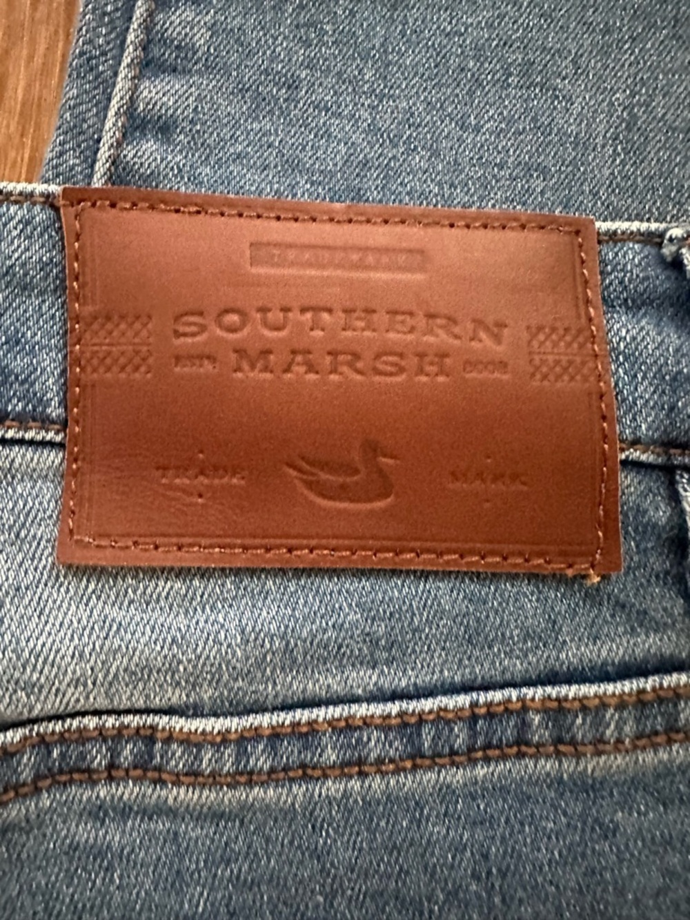 Southern Marsh Light Wash Straight Leg Men’s Jeans - Picture 5 of 8